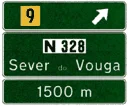 Sinal I1: Pré-aviso simplificado (Intersecção desnivelada)