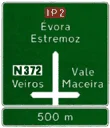 Sinal I2a: Pré-aviso gráfico (Intersecção de nível)