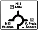 Sinal I2b: Pré-aviso gráfico (Rotunda)