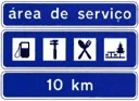 Sinal I4a: Aproximação de área de serviço