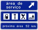 Sinal I4b: Aproximação de via de saída para I5a área de serviço