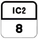 Sinal O2c: Demarcação quilométrica da via - IC