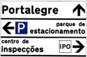 Sinal J3b: Indicação de âmbito urbano (J3b, J3c e J3d)