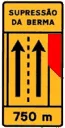 Sinal ST3: Supressão da berma
