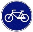 Sinal D7a: Pista obrigatória para velocípedes