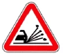 Sinal A6: Projecção de gravilha