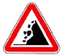 Sinal A9: Queda de pedras