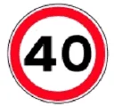 Sinal C13: Proibição de exceder a velocidade máxima de ... km/h