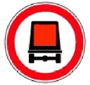 Sinal C3p: Trânsito proibido a veículos transportando mercadorias perigosas
