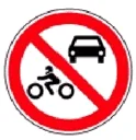 Sinal C4a: Trânsito proibido a automóveis e motociclos