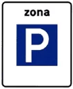 Sinal G1: Zona de estacionamento autorizado