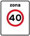 Sinal G4: Zona de velocidade limitada