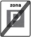 Sinal G6: Fim de zona de estacionamento autorizado